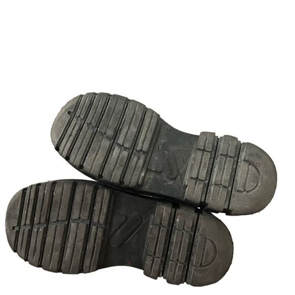 BERSHKA STRETCH ANKLE BLACK BOOTS WITH TRACK SOLE SIZE 42 - Picture 4 of 6